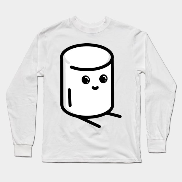 Sitting Marshmallow Long Sleeve T-Shirt by Reeseworks